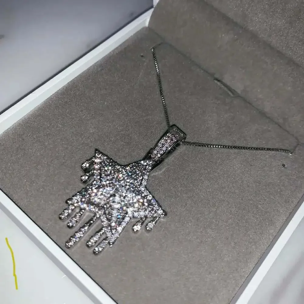 Silver Star Pendant Necklace With B 7 D 3